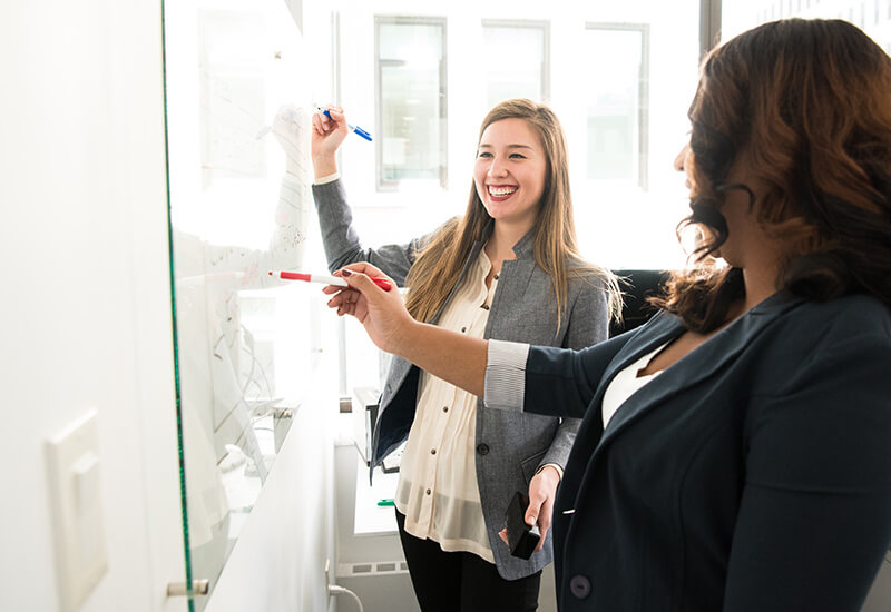 Image of government workers discussing genetic analysis